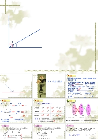 6.3余角、补角、对顶角