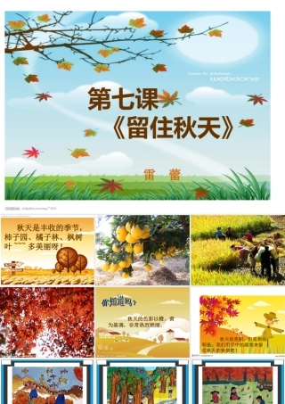 《留住秋天》课件
