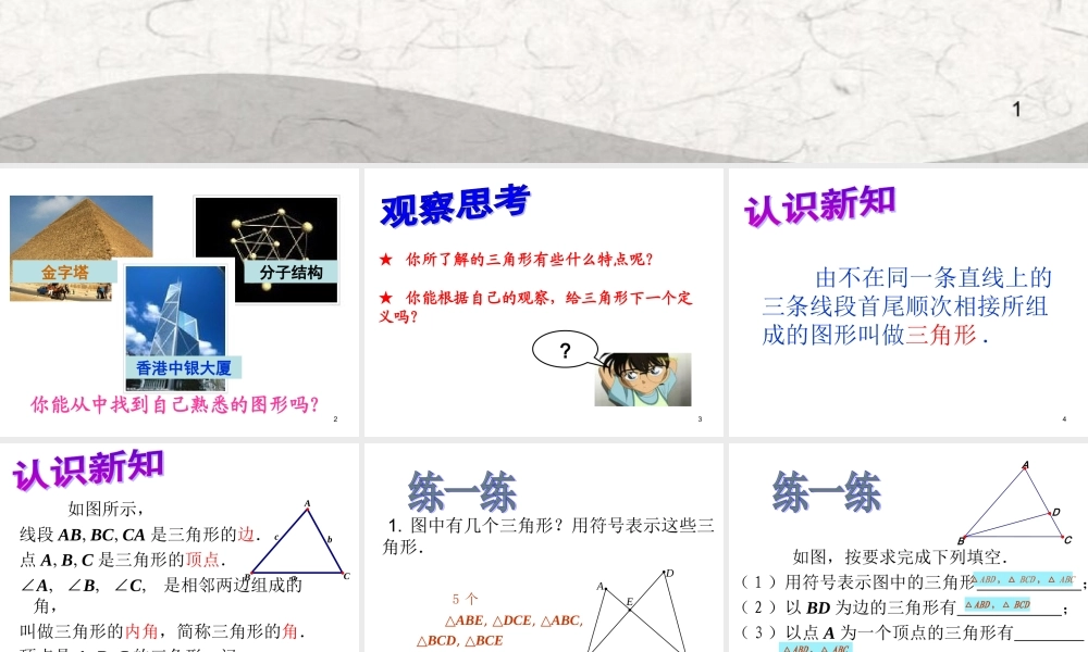 与三角形有关的线段ppt