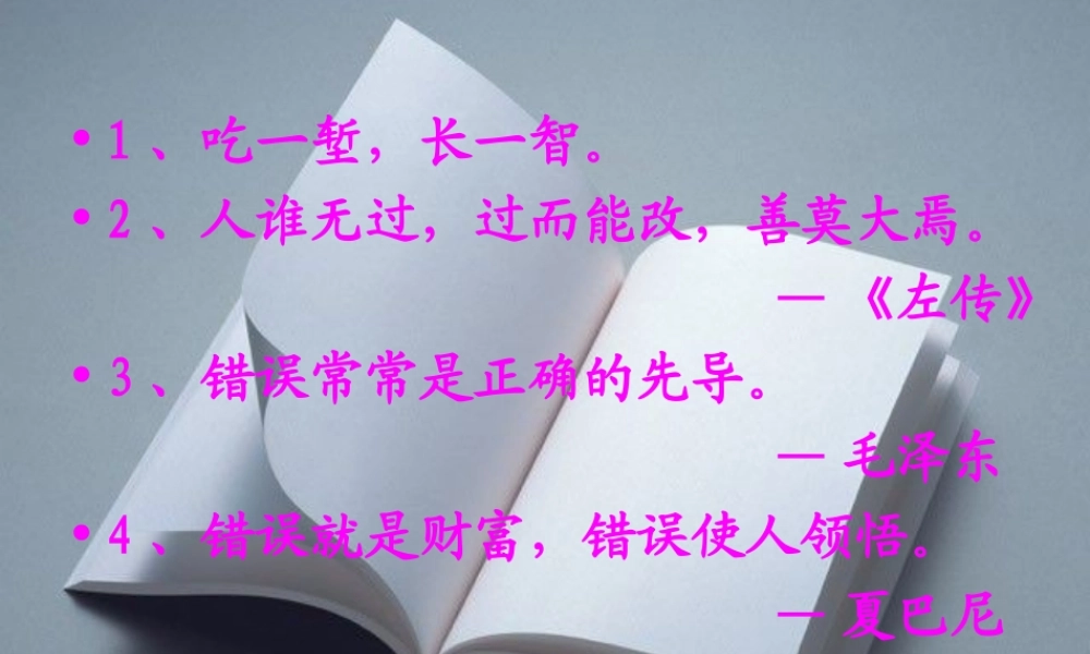 《我们的错误》课件