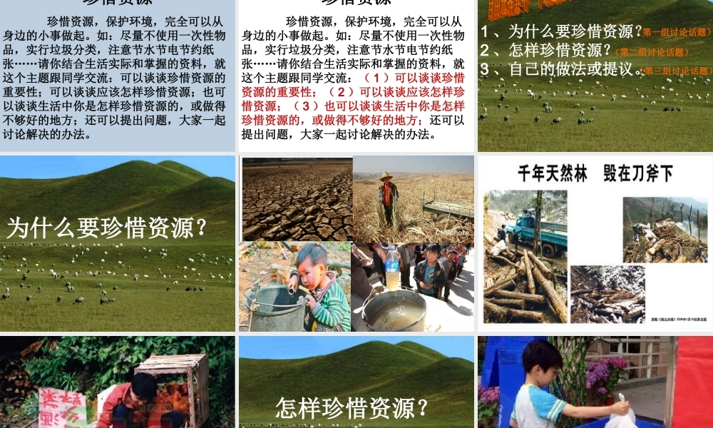 口语交际——珍惜资源(新)