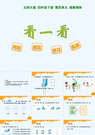 小学数学北师大2011课标版四年级看一看1