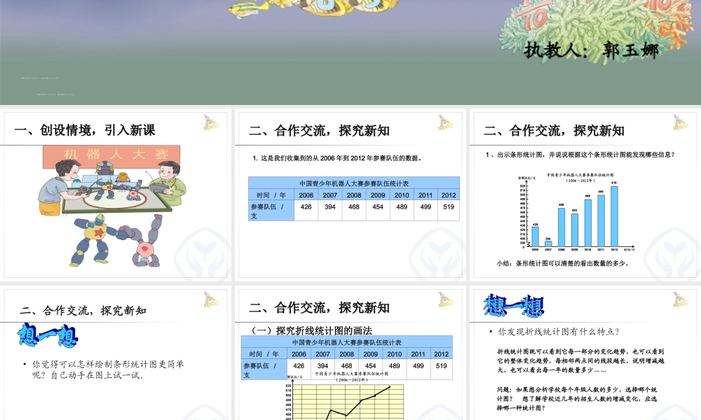 小学数学人教2011课标版一年级单式折线统计图