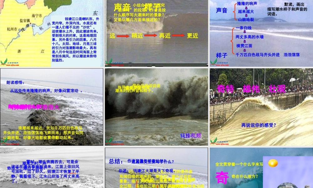 (人教新课标版)四年级语文上册课件-观潮-3