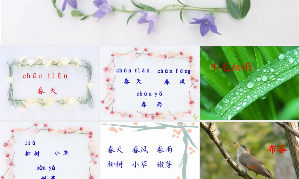 人教版一年级语文下册《识字1》课件PPT