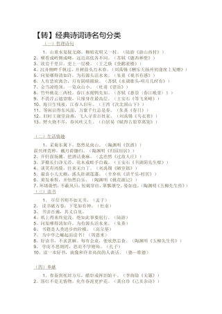 [转]经典诗词名句