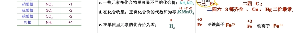 单元3纯净物组成的表示方法