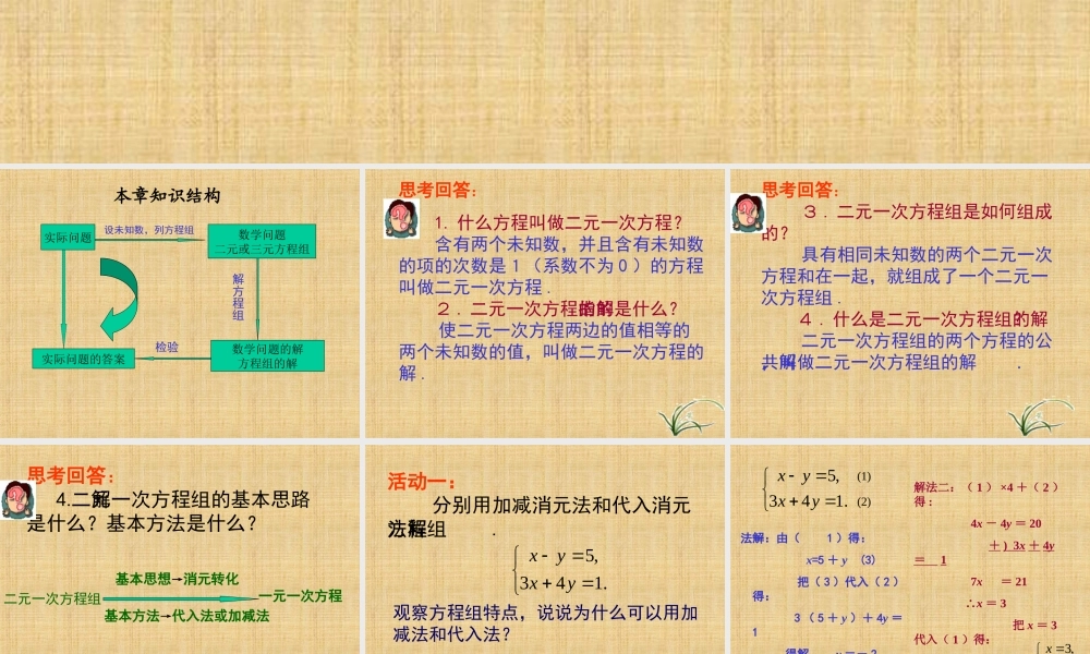 8.4+二元一次方程组复习(1)