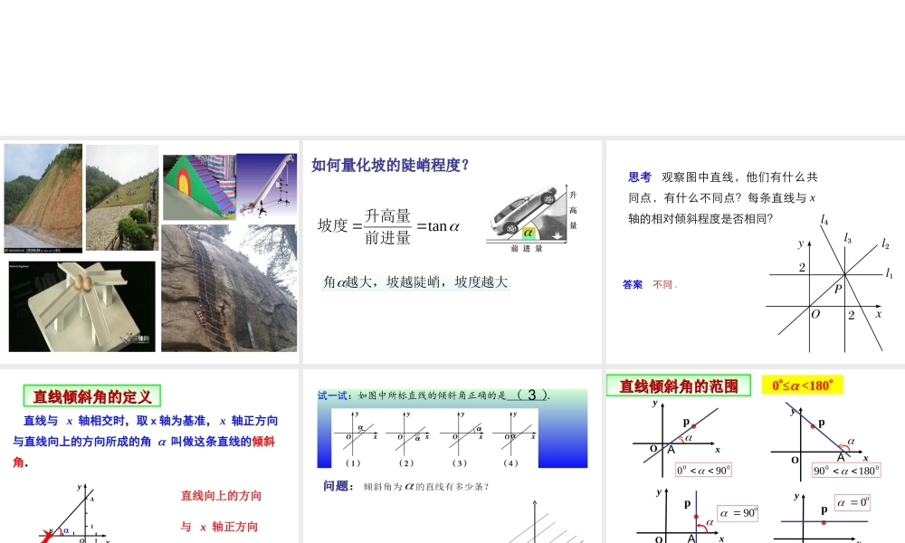 11.2直线的倾斜角和斜率