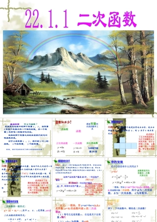 22.1.1二次函数定义.1.1二次函数的定义教案