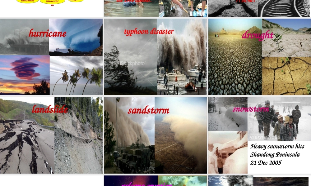 [课件]高二英语人教课标选修6unit5ThepowerofnatureWarmingup1[1]
