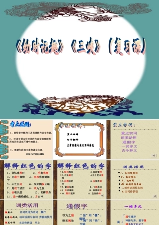 苏教版第一册古文复习课件