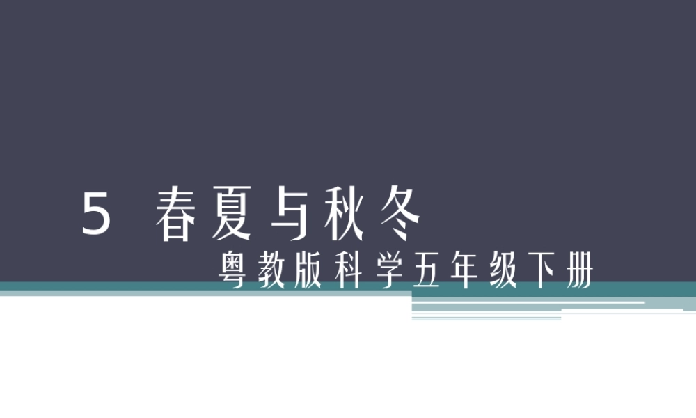 《5-春夏与秋冬》课件1