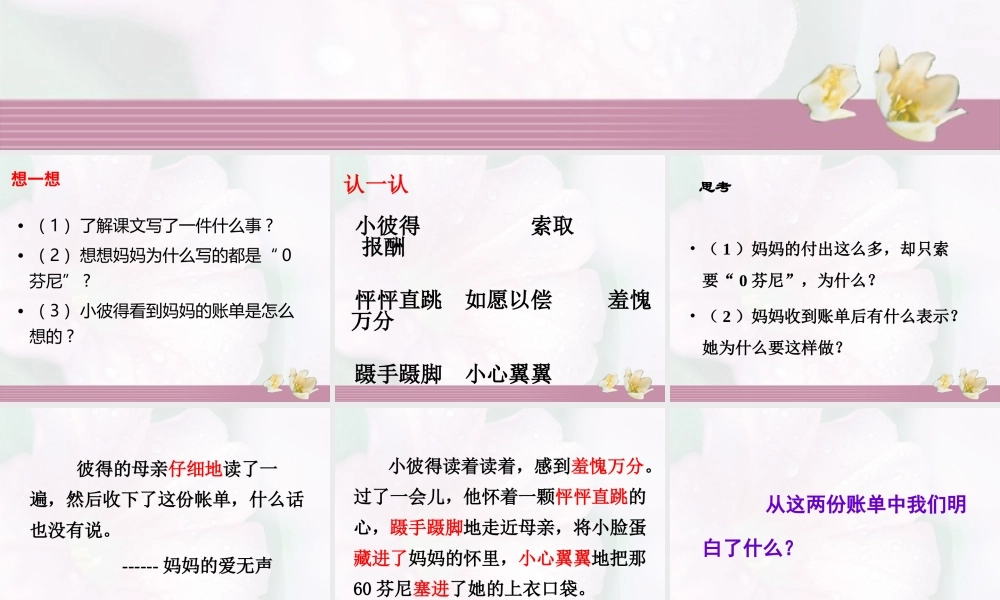 4妈妈的账单课件1