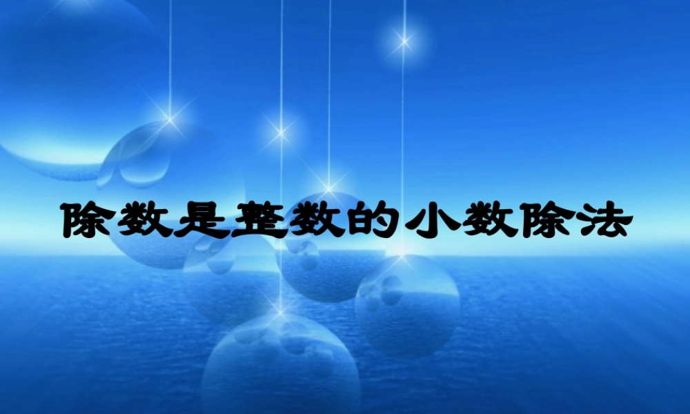 223除数是整数的小数除法