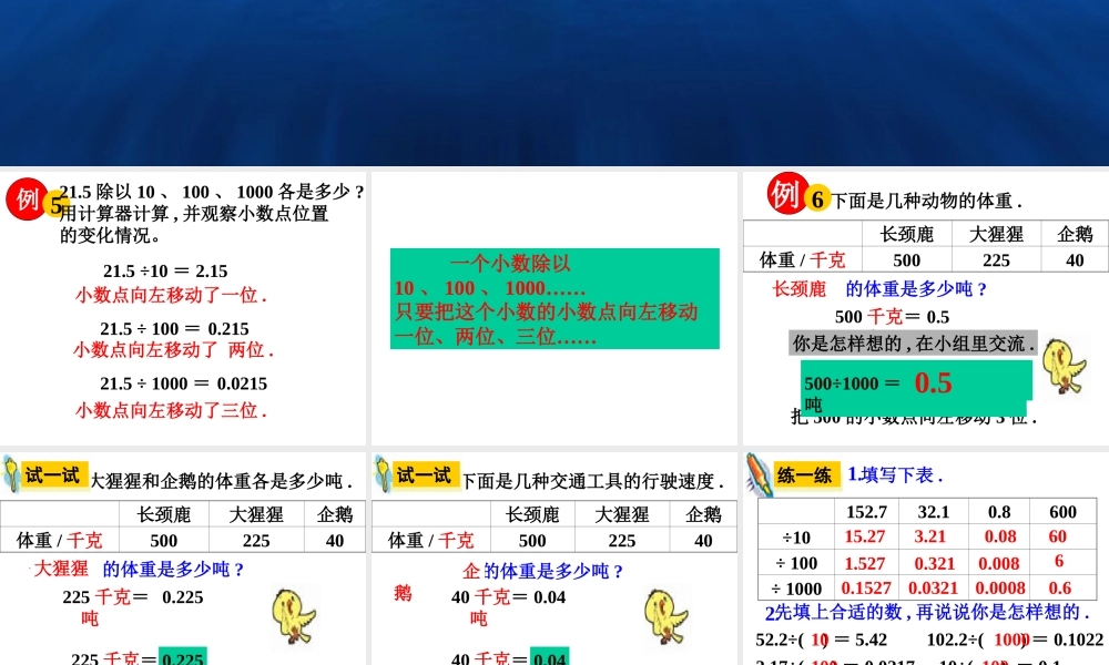 223除数是整数的小数除法