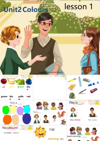 人教PEP三上Unit2Colours课件