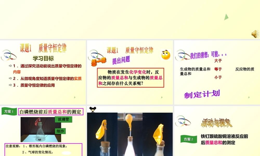 课题1质量守恒定律-(3)