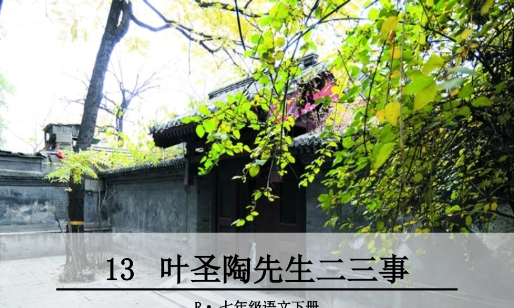 叶圣陶先生二三事