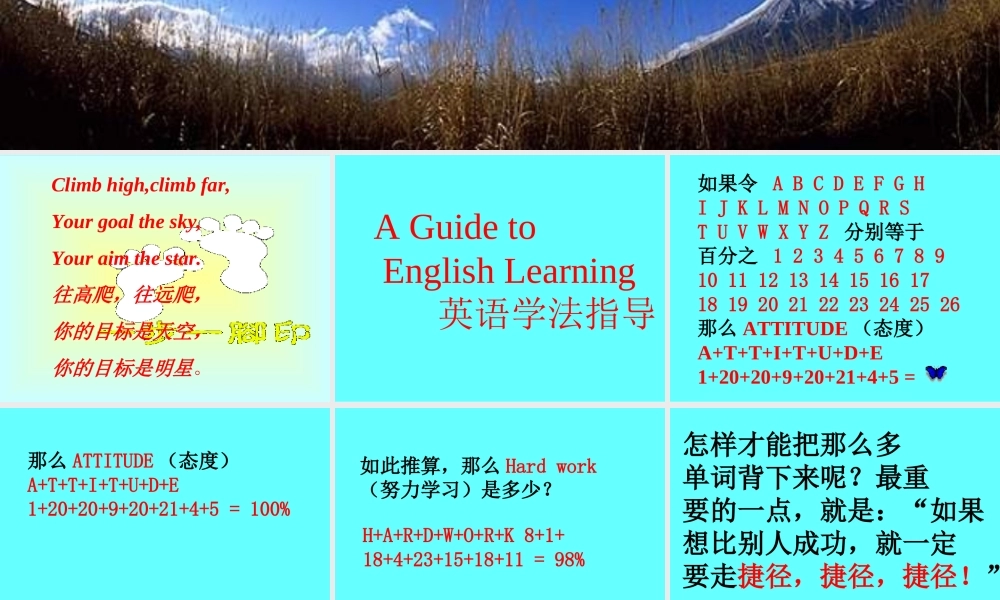 高一英语学法指导