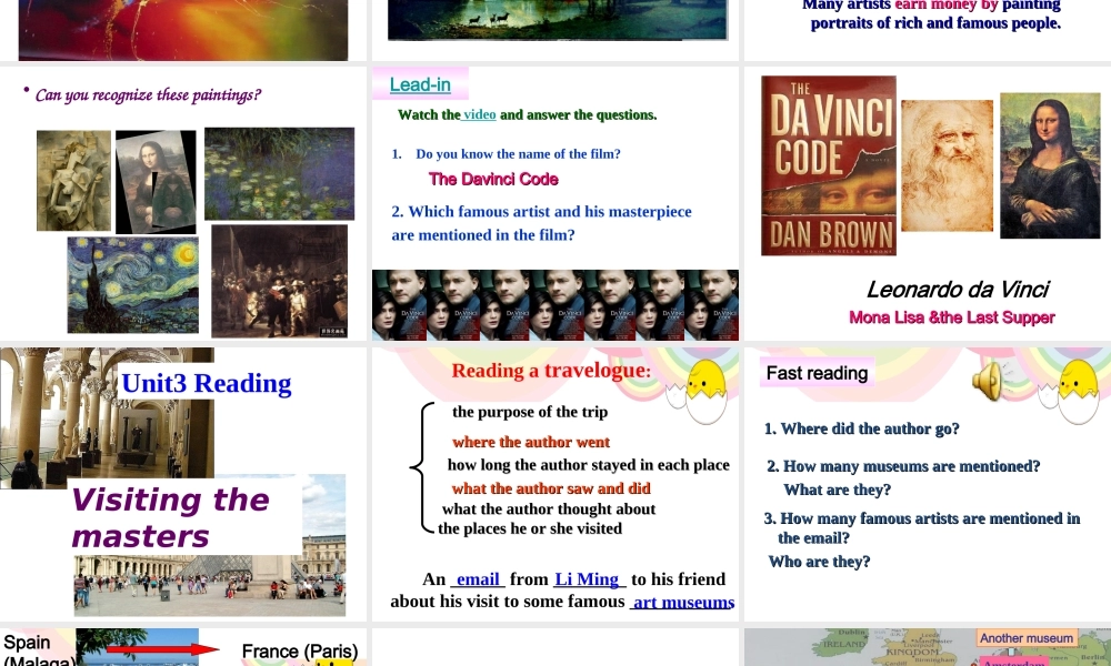 Reading(1)：Visitingthemasters