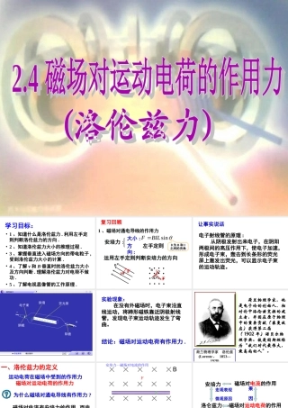 四、磁场对运动电荷的作用-(4)