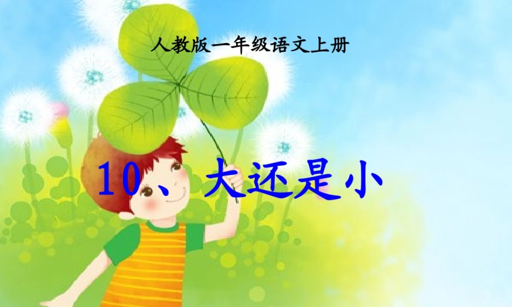 (部编)人教2011课标版一年级上册大还是小课件