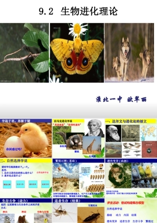 达尔文与自然选择学说