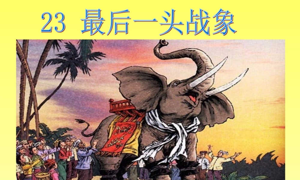 23最后一头战象-课件