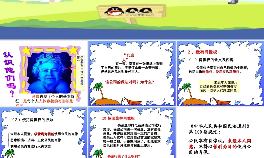 第四课第二框-肖像和姓名中的权利