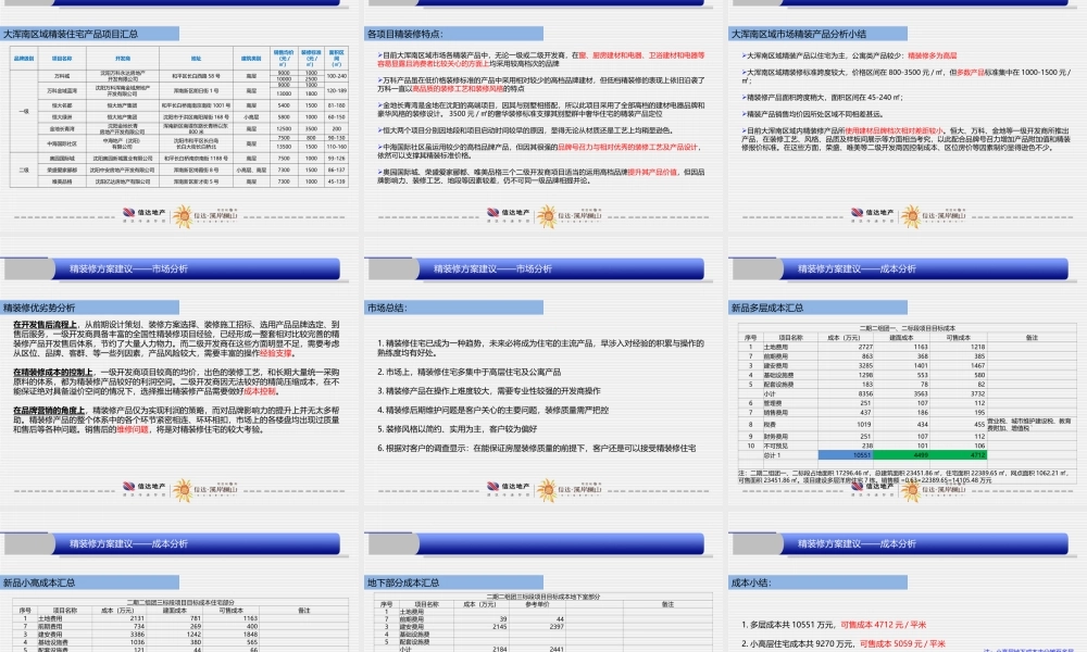 2011.7.18溪岸澜山精装修方案建议