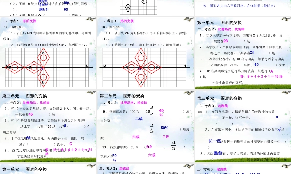 ★数学六年级下人教新课标622图形与变换课件