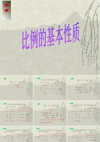 《比例的基本性质》1