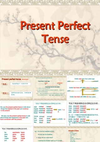 初中英语课件——现在完成时