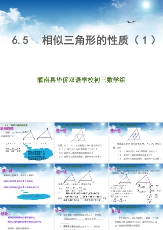 6.5相似三角形的性质-(3)