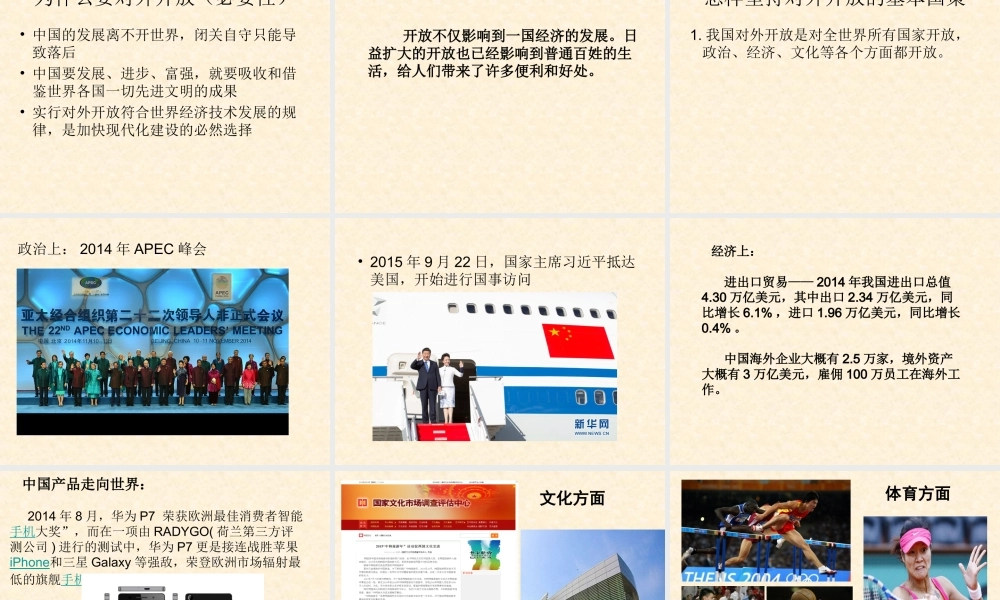 对外开放的基本国