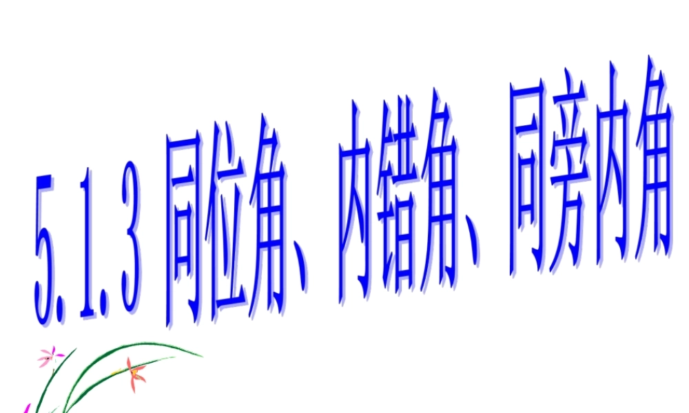 同位角-内错角--同旁内角