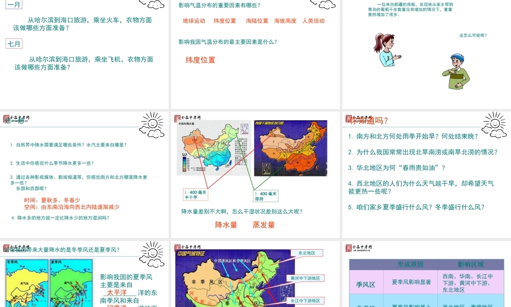 (精品课件)第二章第二节中国的气候