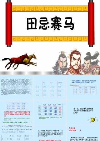 《数学广角——田忌赛马》演示课件