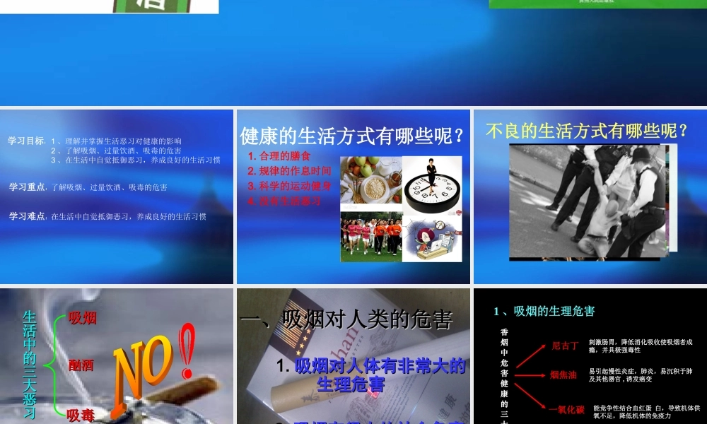 吸烟与酗酒的危害