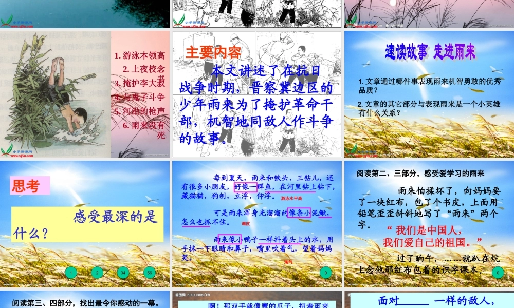 14《小英雄雨来》PPT课件
