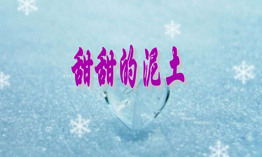 《甜甜的泥土》课件