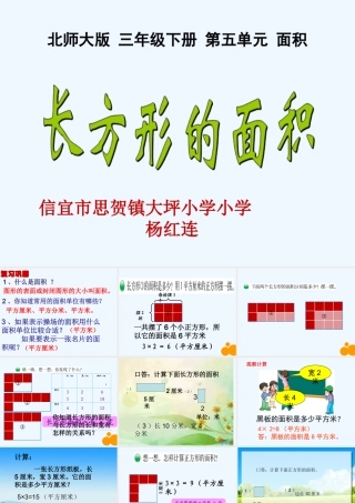 小学数学北师大2011课标版三年级长方形的面积课件-(2)