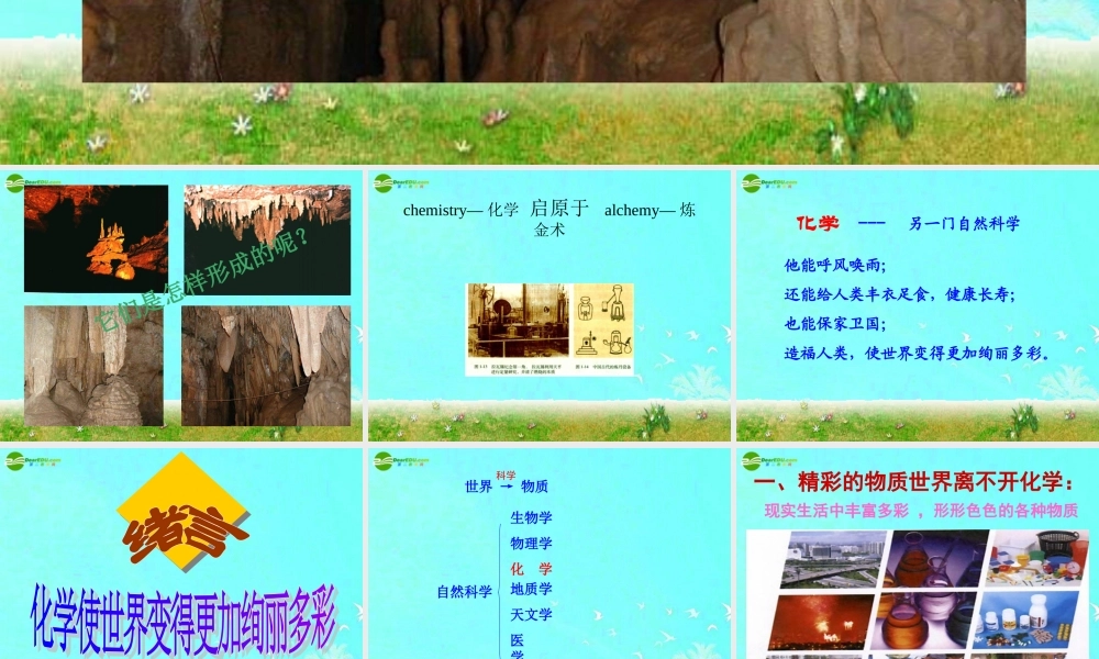 0绪言《化学使世界变得更加绚丽多彩》