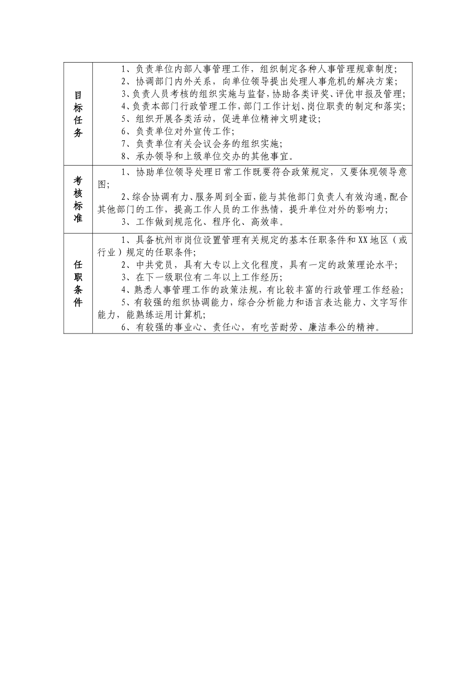重庆市事业单位岗位说明书_第2页