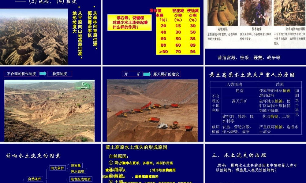 黄土高原水土流失的成因及其治理