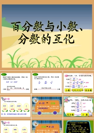《百分数和分数、小数的互化》教学参考课件