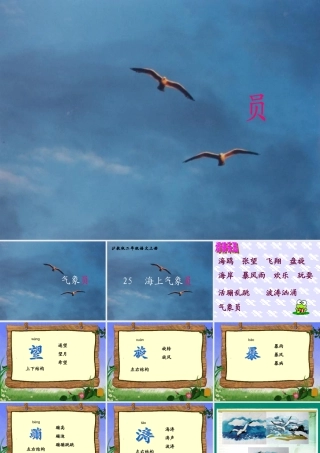 小学语文二年级课件-海上气象员-沪教版