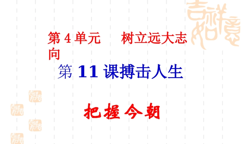 《搏击人生》课件3