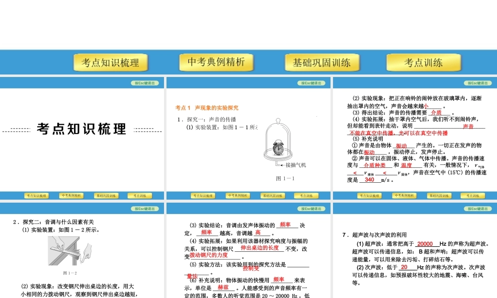 2015年中考复习2—声现象